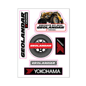 Yokohama Custom Shape Removable Vinyl Sticker Sheets - Design 1