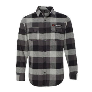 Burnside - Grey Yarn-Dyed Long Sleeve Flannel Shirt